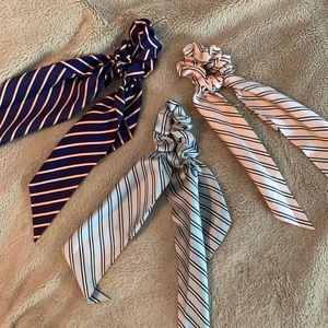 Scrunching hair scarves